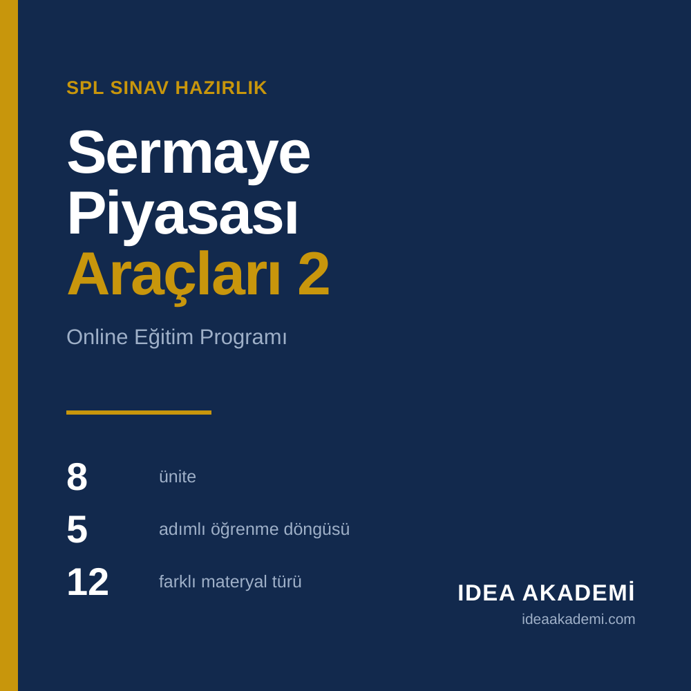 Sermaye Piyasası Araçları 2 Online Eğitim